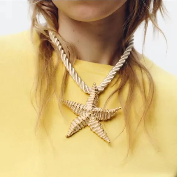 Starfish Gold Necklace&Earrings Set - Picture 4 of 7
